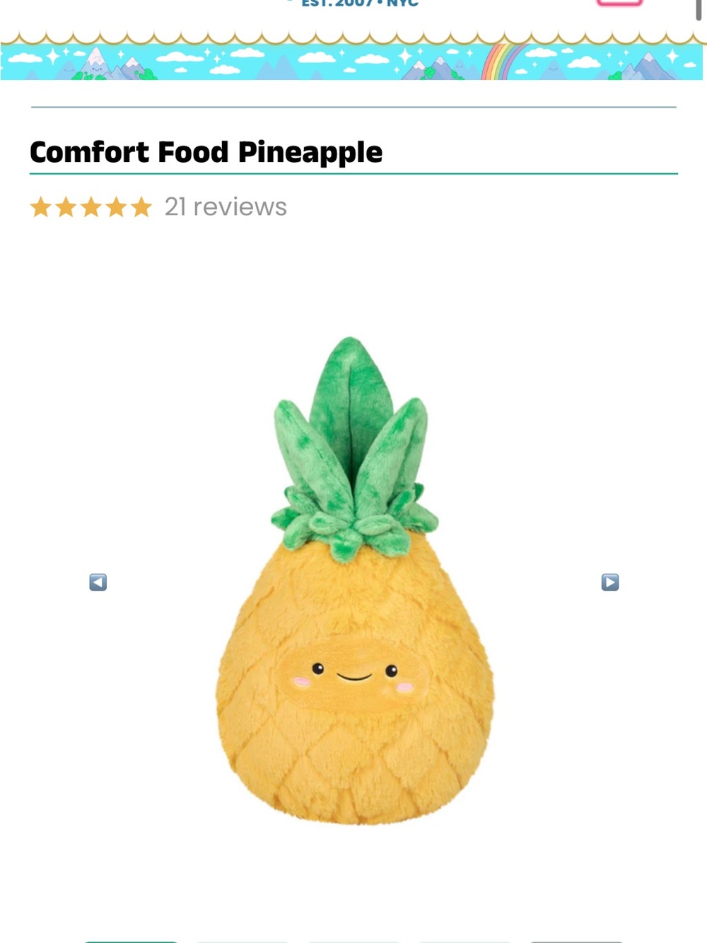 Squishable Mini Comfort Food Pineapple Stuffed Plush